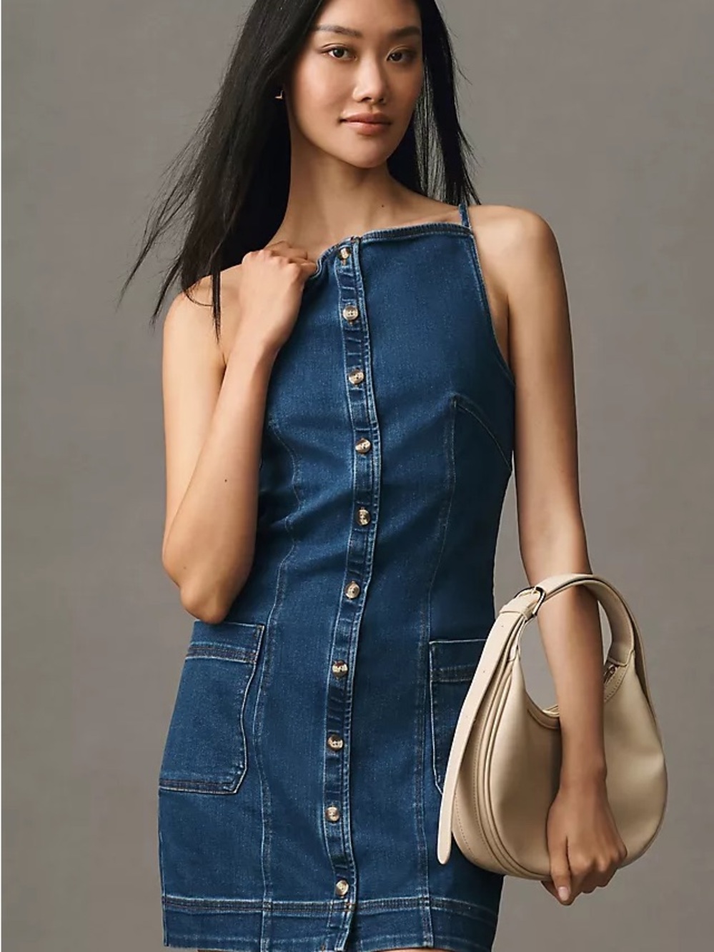 Anthropologie Maeve Light Blue Denim Dress